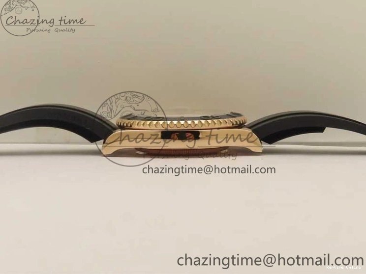 0405 Yacht-Master 126655 RG 3EF 1:1 Best Edition Black Ceramic Bezel on Black Rubber Strap VS Reliable 2488